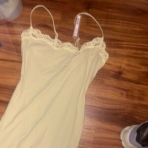 SKIMS Sage Multi Lace Slip Dress